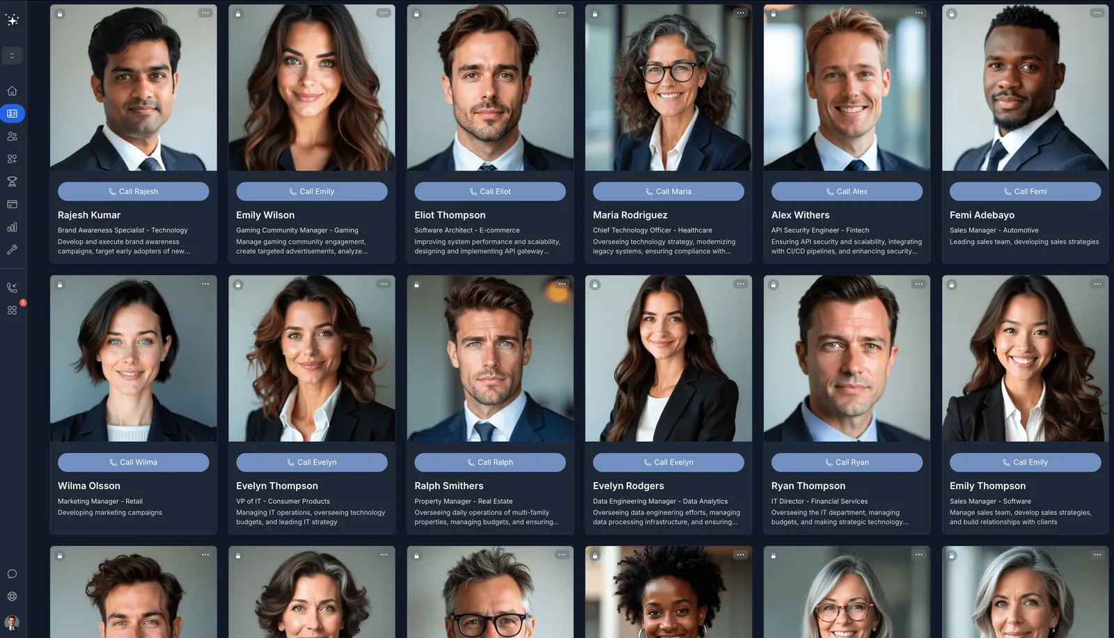SalesMagic AI prospect library with buyer personas across industries