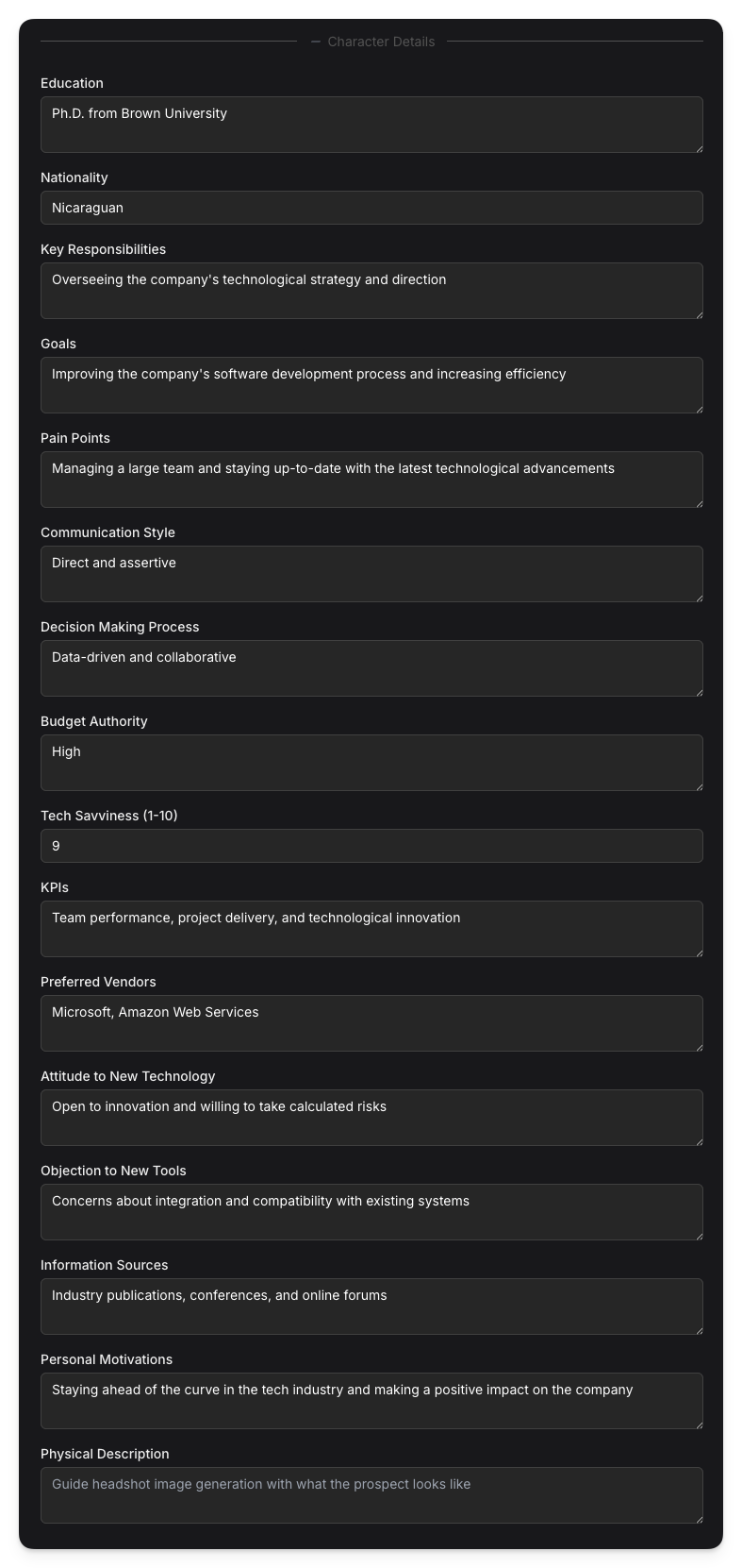 Edit Prospect Details