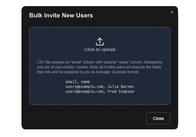 Bulk User Invite