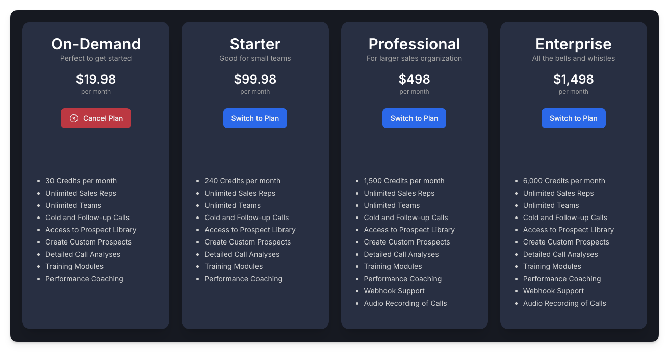 Pricing Plans